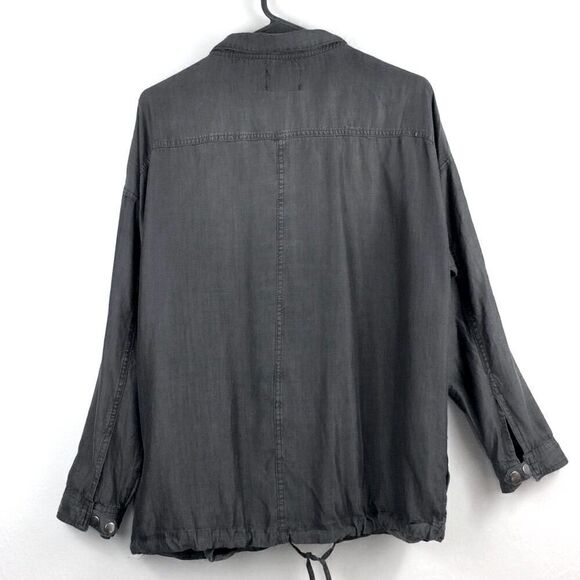 Kut from the Kloth gray chambray zip up Tencel jacket-L - Picture 3 of 8